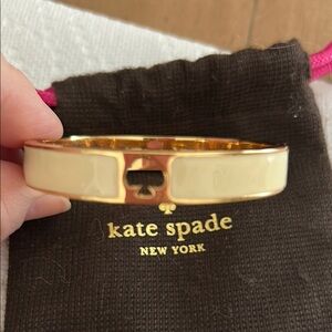 Kate Spade Gold and Cream Classic Bangle